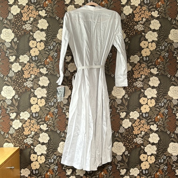 NWT Norma Kamali Boyfriend Shirt A Line Dress To Midcalf in White size XS - Picture 9 of 9